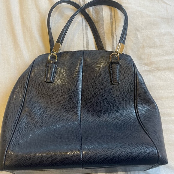 Coach navy blue leather bag - Picture 2 of 3